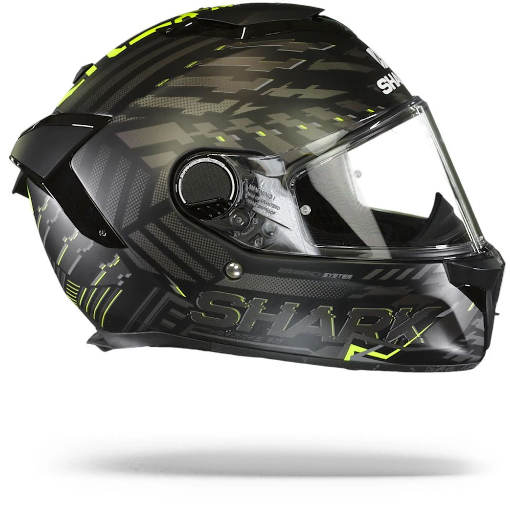 Shark Spartan GT Bcl. Micr. E-Brake Mat Mat Zwart Geel Antraciet KYA Integraalhelm 7 Shark Spartan GT Bcl. Micr. E-Brake Mat Mat Zwart Geel Antraciet KYA Integraalhelm - Afbeelding 5