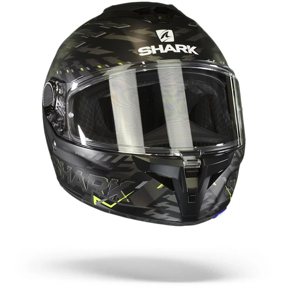 Shark Spartan GT Bcl. Micr. E-Brake Mat Mat Zwart Geel Antraciet KYA Integraalhelm 3 Shark Spartan GT Bcl. Micr. E-Brake Mat Mat Zwart Geel Antraciet KYA Integraalhelm