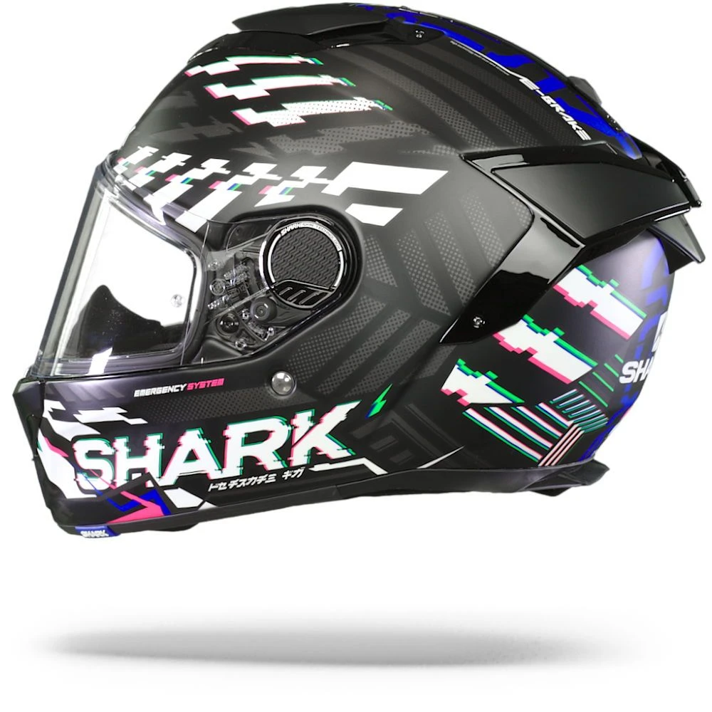 Shark Spartan GT Bcl. Micr. E-Brake Mat Mat Zwart Blauw Antraciet KBA Integraalhelm 7 Shark Spartan GT Bcl. Micr. E-Brake Mat Mat Zwart Blauw Antraciet KBA Integraalhelm - Afbeelding 5