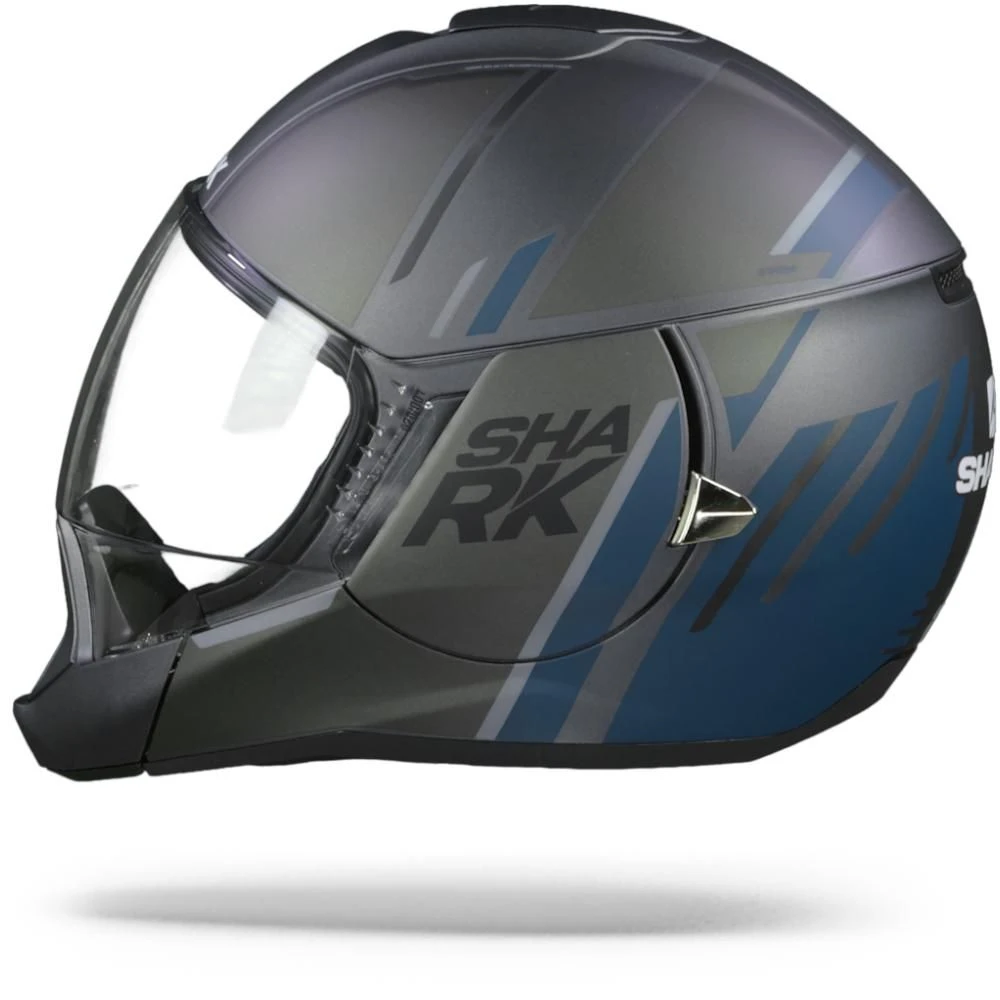 Shark Evojet Vyda Mat Antraciet Blauw Zwart ABK 4 Shark Evojet Vyda Mat Antraciet Blauw Zwart ABK - Afbeelding 2