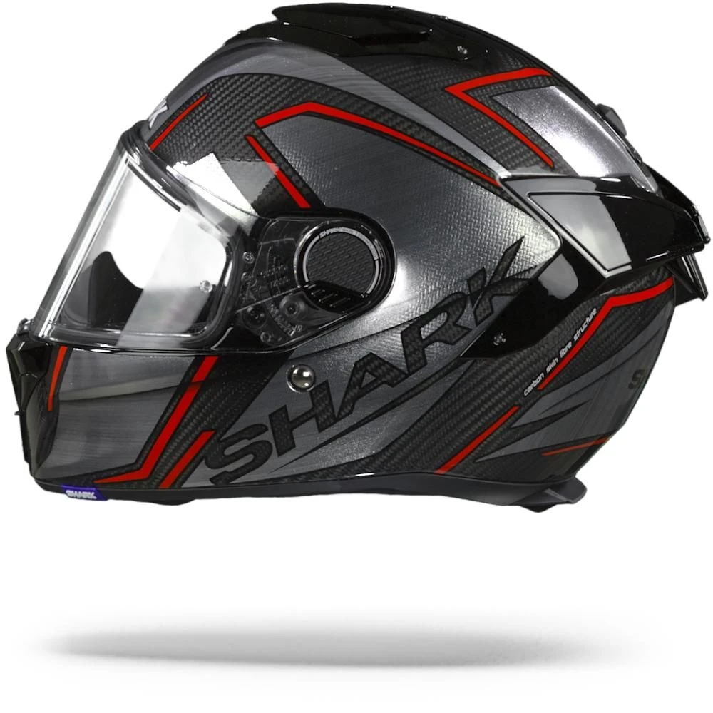Shark Spartan GT Carbon Kromium DUR Carbon Chroom Rood Integraalhelm 6 Shark Spartan GT Carbon Kromium DUR Carbon Chroom Rood Integraalhelm - Afbeelding 4