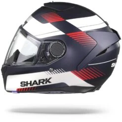 Shark Spartan 1.2 Strad Mat Blauw Wit Rood BWR -Shark Verkoopwinkel SharkSpartanStradMatBWR.11