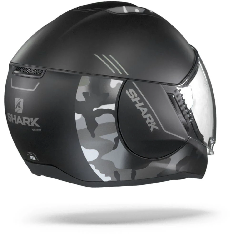 Shark Citycruiser Genom Mat KSA Zwart Zilver Antraciet Jethelm 4 Shark Citycruiser Genom Mat KSA Zwart Zilver Antraciet Jethelm - Afbeelding 2