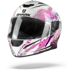 Shark D-Skwal 2 Shigan Wit Zwart Violet WKV Integraalhelm -Shark Verkoopwinkel d skwal 2 shigan wkv white black viol.04 1