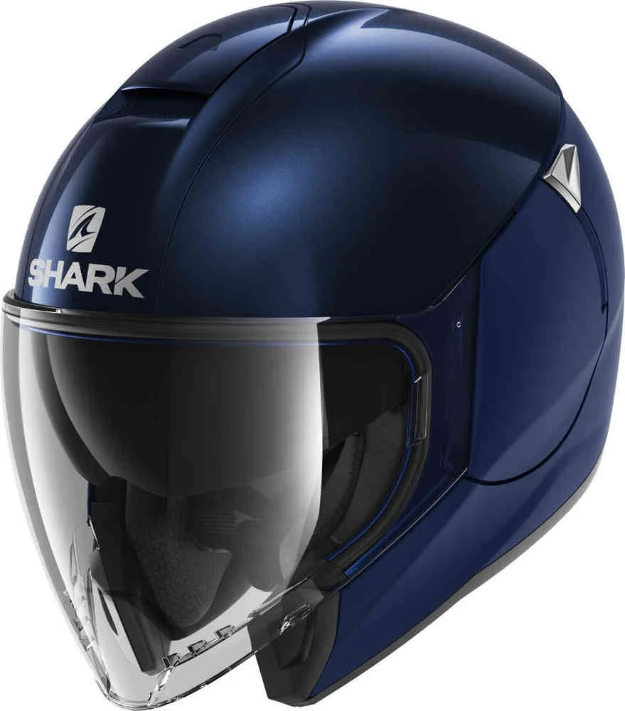 Shark Citycruiser Dual Blank Donker Blauw Glanzend B03 Jethelm 3 Shark Citycruiser Dual Blank Donker Blauw Glanzend B03 Jethelm