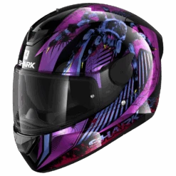 Shark D-Skwal 2 Atraxx Zwart Violet Glitter KVX Integraalhelm