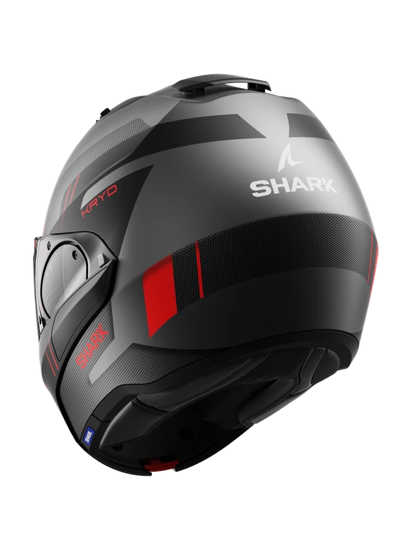 Shark Evo ES Kryd Mat Antraciet Zwart Rood AKR Systeemhelm 5 Shark Evo ES Kryd Mat Antraciet Zwart Rood AKR Systeemhelm - Afbeelding 3