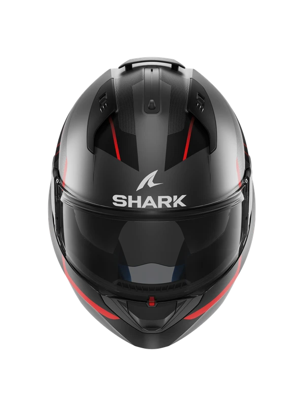 Shark Evo ES Kryd Mat Antraciet Zwart Rood AKR Systeemhelm 3 Shark Evo ES Kryd Mat Antraciet Zwart Rood AKR Systeemhelm