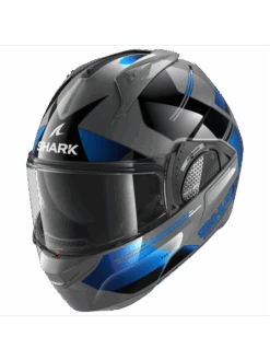 Shark Evo GT Tekline Antraciet Chrom Blauw AUB Systeemhelm -Shark Verkoopwinkel shark evo gt tekline anthracite chrom blue aub 1