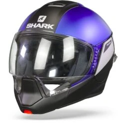 Shark Evojet Karonn Mat Zwart Zilver Blauw KSB Systeemhelm