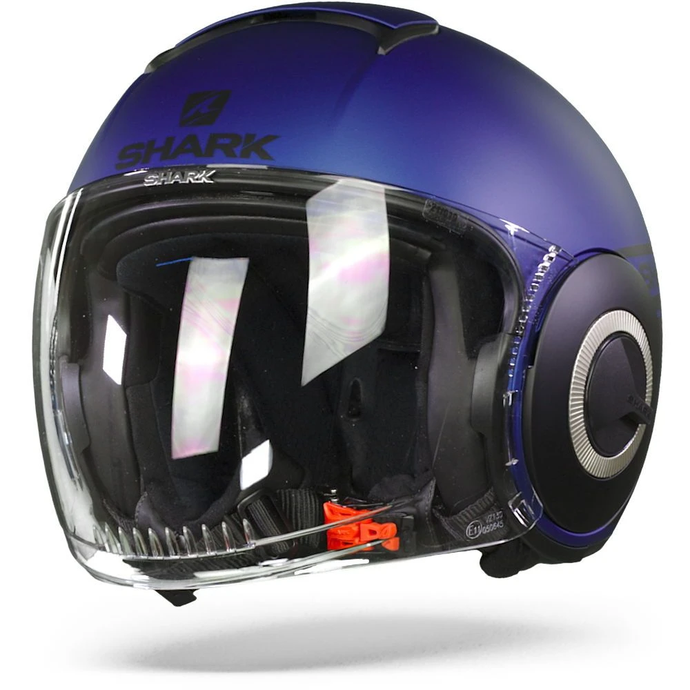 Shark Nano Street Neon Mat Blauw Zwart Blauw BKB Jethelm 6 Shark Nano Street Neon Mat Blauw Zwart Blauw BKB Jethelm - Afbeelding 4