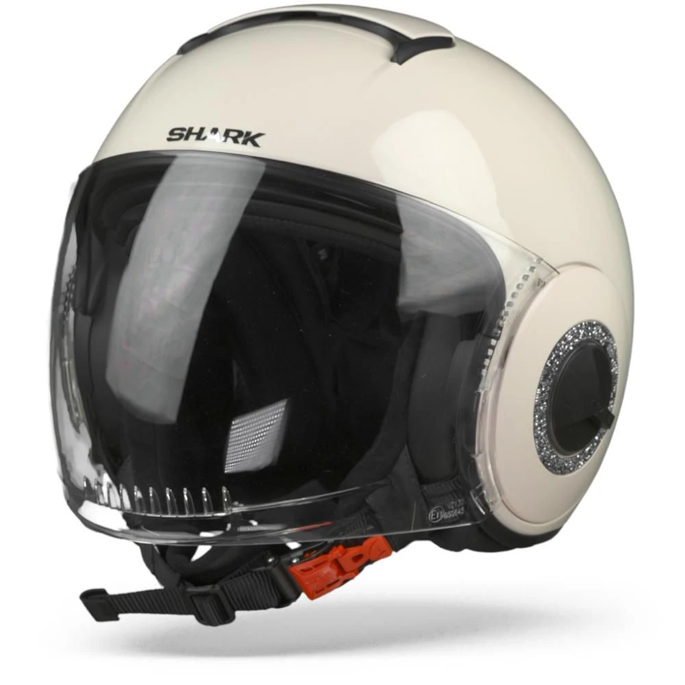 Shark Nano Swarovski Crystal Blank PAR Roze Powder Jethelm 5 Shark Nano Swarovski Crystal Blank PAR Roze Powder Jethelm - Afbeelding 3