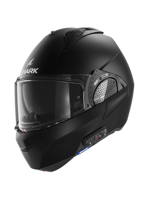 Shark Pack Evo GT N-Com B802 Blank Mat Zwart Mat KMA Systeemhelm 6 Shark Pack Evo GT N-Com B802 Blank Mat Zwart Mat KMA Systeemhelm - Afbeelding 4