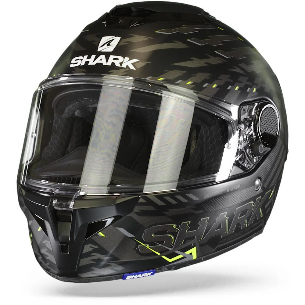 Shark Spartan GT Bcl. Micr. E-Brake Mat Mat Zwart Geel Antraciet KYA Integraalhelm 5 Shark Spartan GT Bcl. Micr. E-Brake Mat Mat Zwart Geel Antraciet KYA Integraalhelm - Afbeelding 3