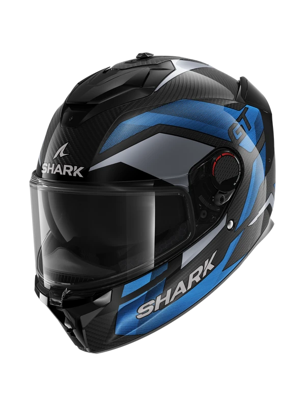 Shark Spartan GT Pro Ritmo Carbon Carbon Blauw Chrom DBU Integraalhelm 5 Shark Spartan GT Pro Ritmo Carbon Carbon Blauw Chrom DBU Integraalhelm - Afbeelding 3