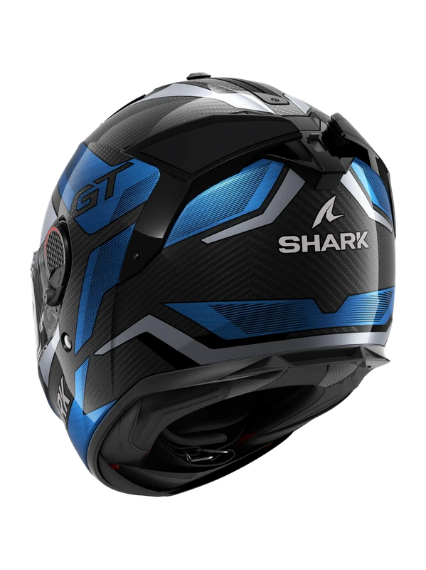 Shark Spartan GT Pro Ritmo Carbon Carbon Blauw Chrom DBU Integraalhelm 3 Shark Spartan GT Pro Ritmo Carbon Carbon Blauw Chrom DBU Integraalhelm