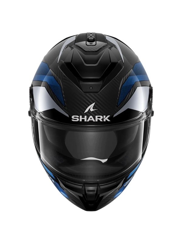 Shark Spartan GT Pro Ritmo Carbon Carbon Blauw Chrom DBU Integraalhelm 4 Shark Spartan GT Pro Ritmo Carbon Carbon Blauw Chrom DBU Integraalhelm - Afbeelding 2