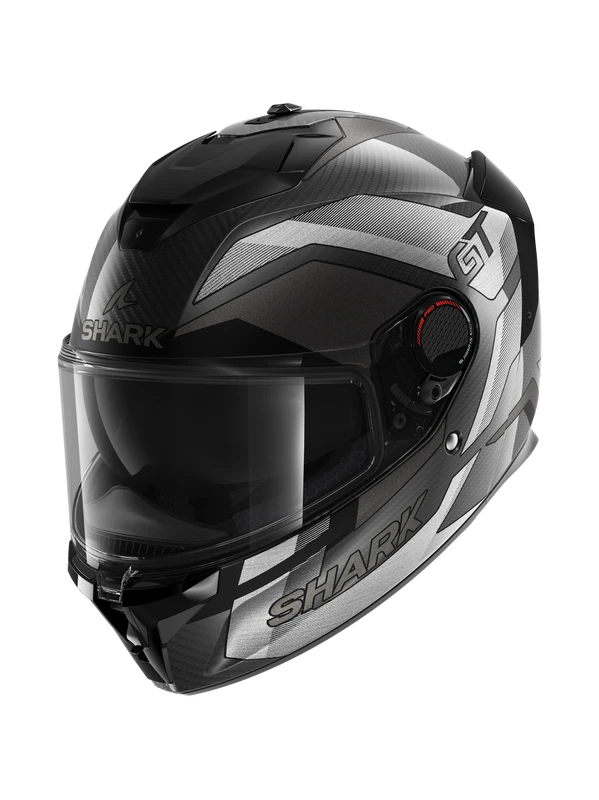 Shark Spartan GT Pro Ritmo Carbon Mat Carbon Zilver Chrom DSU Integraalhelm 5 Shark Spartan GT Pro Ritmo Carbon Mat Carbon Zilver Chrom DSU Integraalhelm - Afbeelding 3