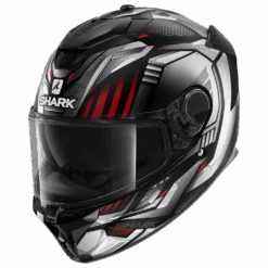 Shark Spartan GT Replikan Mat Bcl. Micr. Zwart Chrom Zilver KUS Integraalhelm