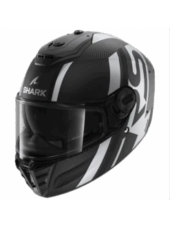 Shark Spartan RS Carbon Shawn Mat Carbon Zwart Zilver DKS Integraalhelm -Shark Verkoopwinkel shark spartan rs carbon shawn mat carbon black silver dks 1