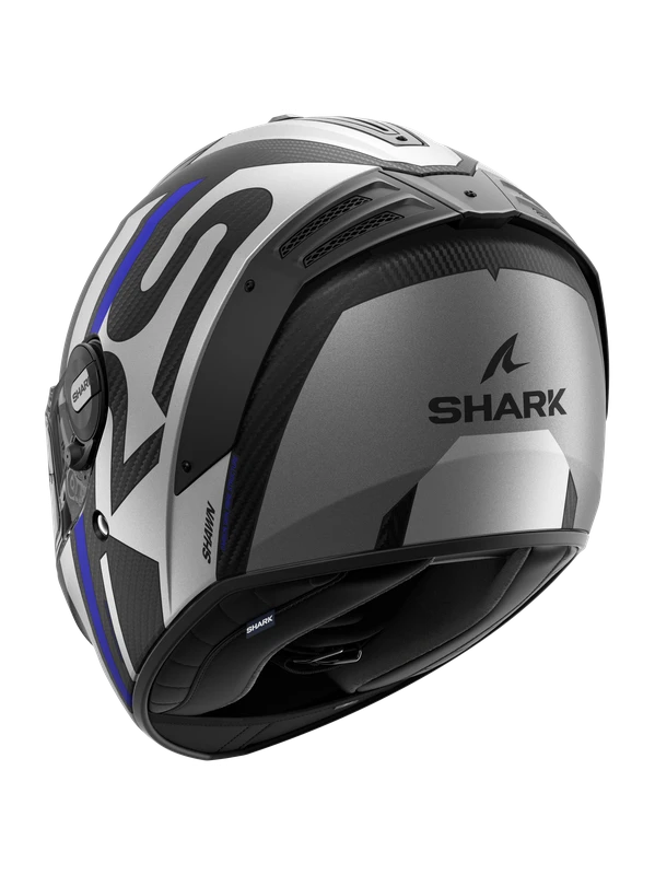 Shark Spartan RS Carbon Shawn Mat Carbon Blauw Zilver DBS Integraalhelm 3 Shark Spartan RS Carbon Shawn Mat Carbon Blauw Zilver DBS Integraalhelm