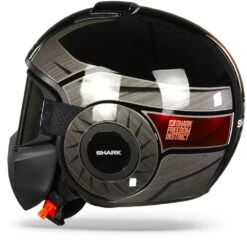 Shark Street Drak Tribute Rm Zwart Chrom Rood KUR Jethelm 12 Shark Street Drak Tribute Rm Zwart Chrom Rood KUR Jethelm -Shark Verkoopwinkel shark street drak tribute rm black chrome red kur.11