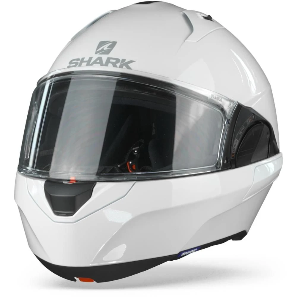 Shark Evo ES WHU Blank Wit Azuur Systeemhelm 3 Shark Evo ES WHU Blank Wit Azuur Systeemhelm