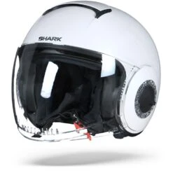 Shark Nano Swarovski Crystal Blank PRL Parel Wit Jethelm -Shark Verkoopwinkel shark nano crystal swarovski blank prl.04 1