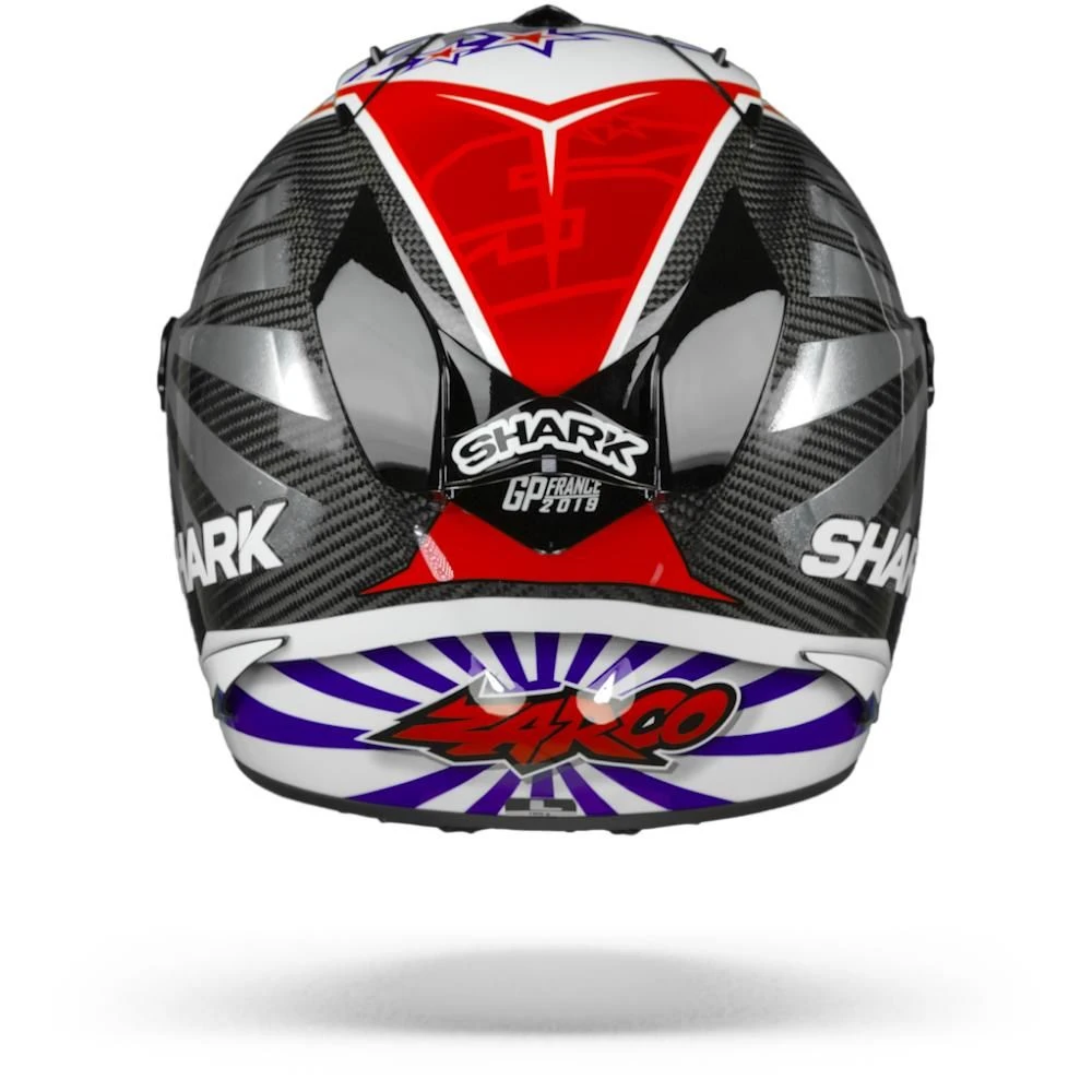 Shark Race-R Pro Carbon Zarco GP France 2019 Carbon Chrome Rood DUR Integraalhelm 4 Shark Race-R Pro Carbon Zarco GP France 2019 Carbon Chrome Rood DUR Integraalhelm - Afbeelding 2