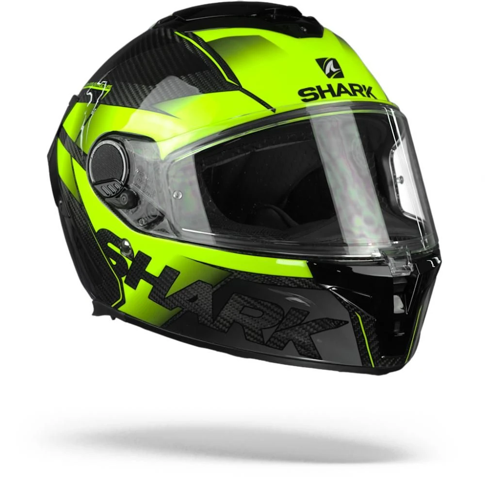 Shark Spartan GT Carbon Shestter DYY Carbon Geel Geel Integraalhelm 7 Shark Spartan GT Carbon Shestter DYY Carbon Geel Geel Integraalhelm - Afbeelding 5