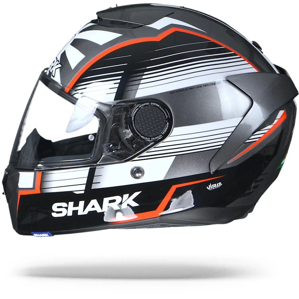 Shark Spartan 1.2 Zarco Malaysian GP AWR Antraciet Wit Rood Integraalhelm 7 Shark Spartan 1.2 Zarco Malaysian GP AWR Antraciet Wit Rood Integraalhelm - Afbeelding 5