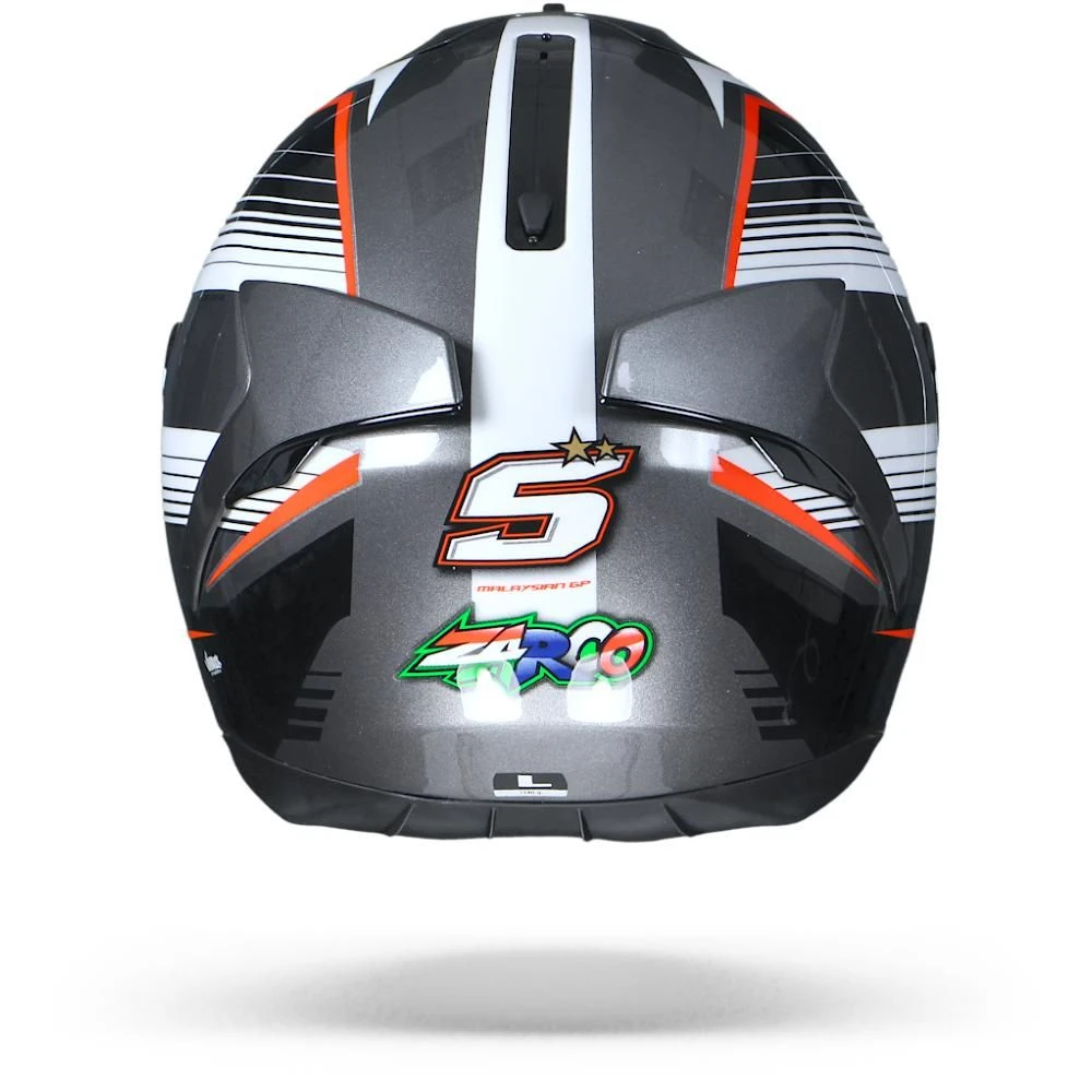 Shark Spartan 1.2 Zarco Malaysian GP AWR Antraciet Wit Rood Integraalhelm 5 Shark Spartan 1.2 Zarco Malaysian GP AWR Antraciet Wit Rood Integraalhelm - Afbeelding 3