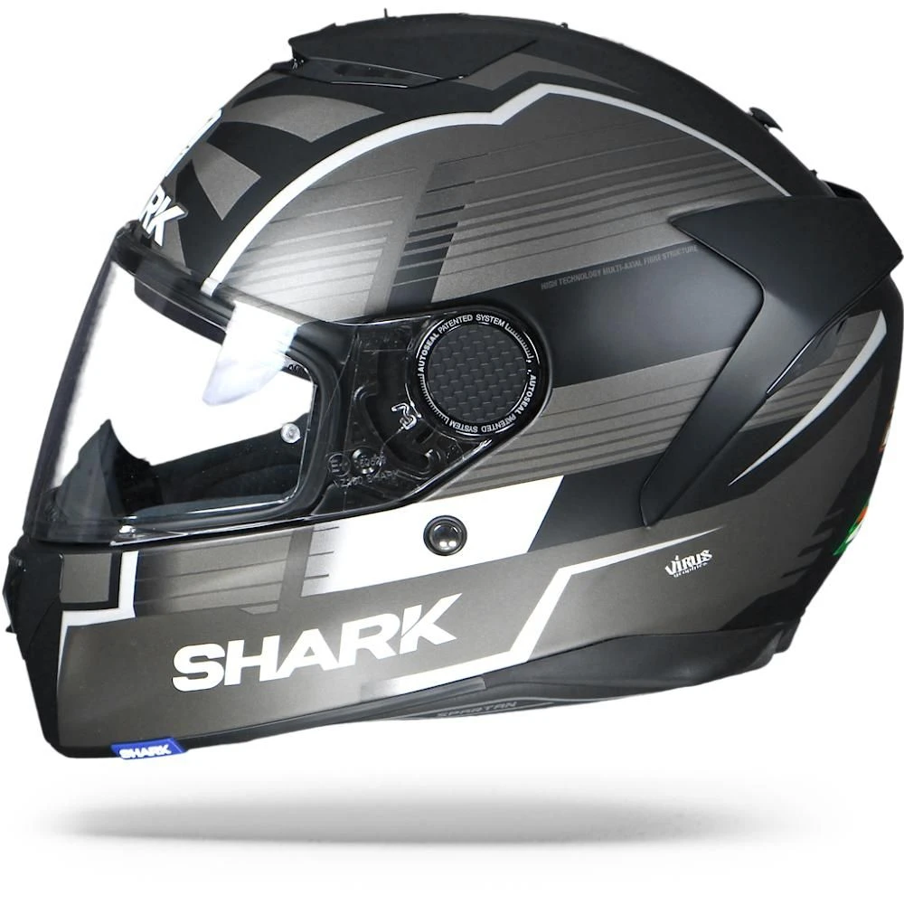 Shark Spartan 1.2 Zarco Malaysian GP KAS Mat Zwart Zilver Integraalhelm 3 Shark Spartan 1.2 Zarco Malaysian GP KAS Mat Zwart Zilver Integraalhelm