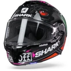 Shark Spartan GT Carbon Roodding Carbon Rood Groen Integraalhelm -Shark Verkoopwinkel shark sparten gt carbon redding green red frontpage