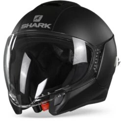 Shark Citycruiser KMA Blank Mat Zwart Jethelm -Shark Verkoopwinkel sharkcitycruiserblankmatkma frontpage