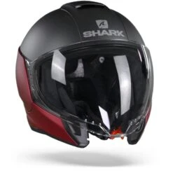 Shark Citycruiser RAR Dual Blank Mat Rood Antraciet Rood Jethelm -Shark Verkoopwinkel sharkcitycruiserdualblankmatrar.35