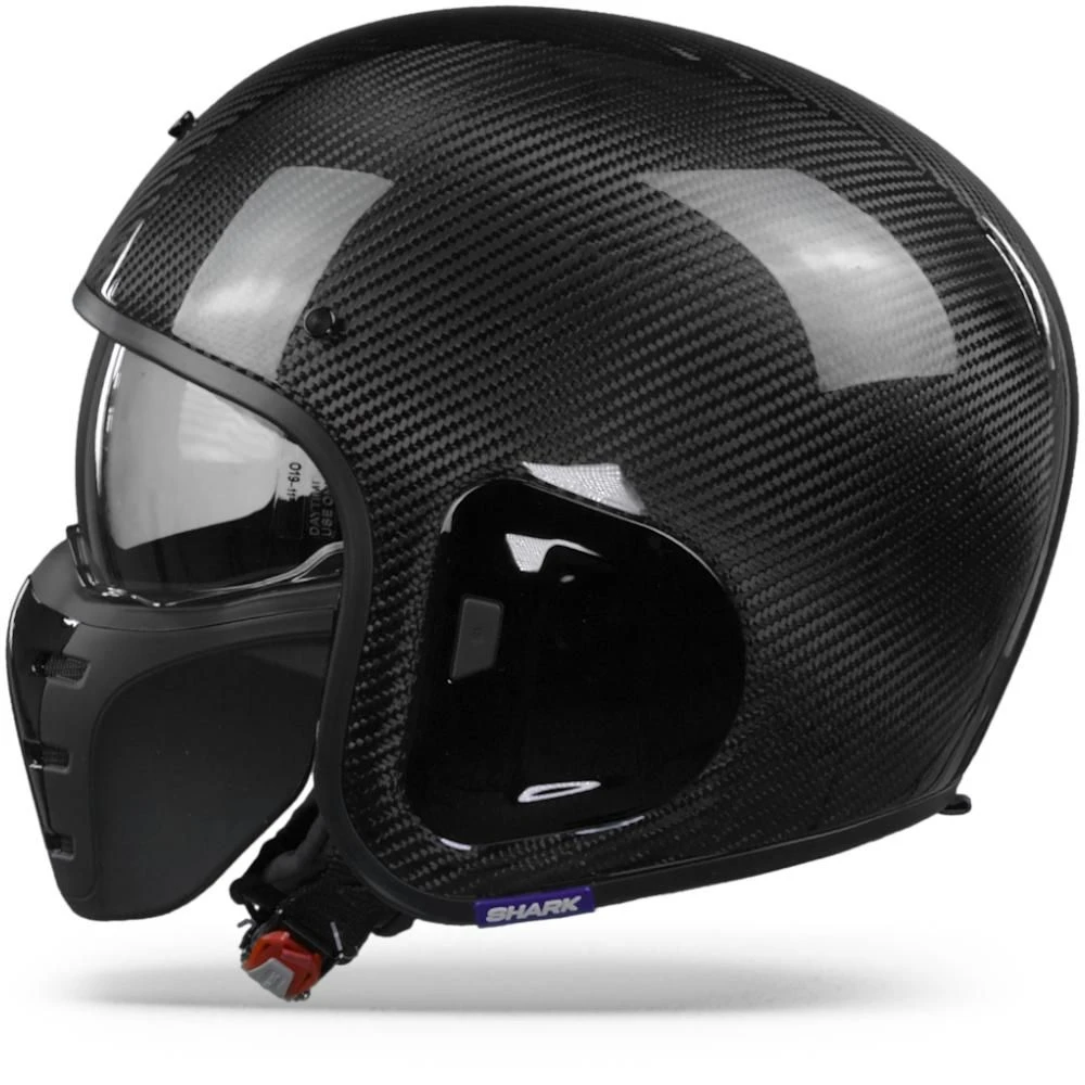 Shark S-Drak 2 Carbon Skin DKS Carbon Zilver Zwart Jethelm 4 Shark S-Drak 2 Carbon Skin DKS Carbon Zilver Zwart Jethelm - Afbeelding 2