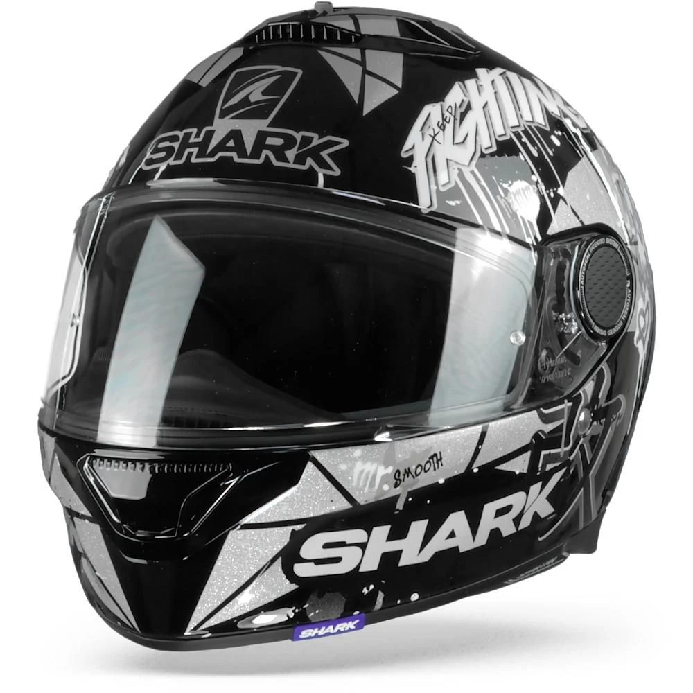 Shark Spartan 1.2 Lorenzo Catalunya GP Zwart Wit Glitter KWX Integraalhelm 2 Shark Spartan 1.2 Lorenzo Catalunya GP Zwart Wit Glitter KWX Integraalhelm