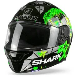 Shark Spartan 1.2 Lorenzo Catalunya GP Zwart Groen Glitter KGX Integraalhelm -Shark Verkoopwinkel sharkspartanlorenzogatalunyagpkgx frontpage