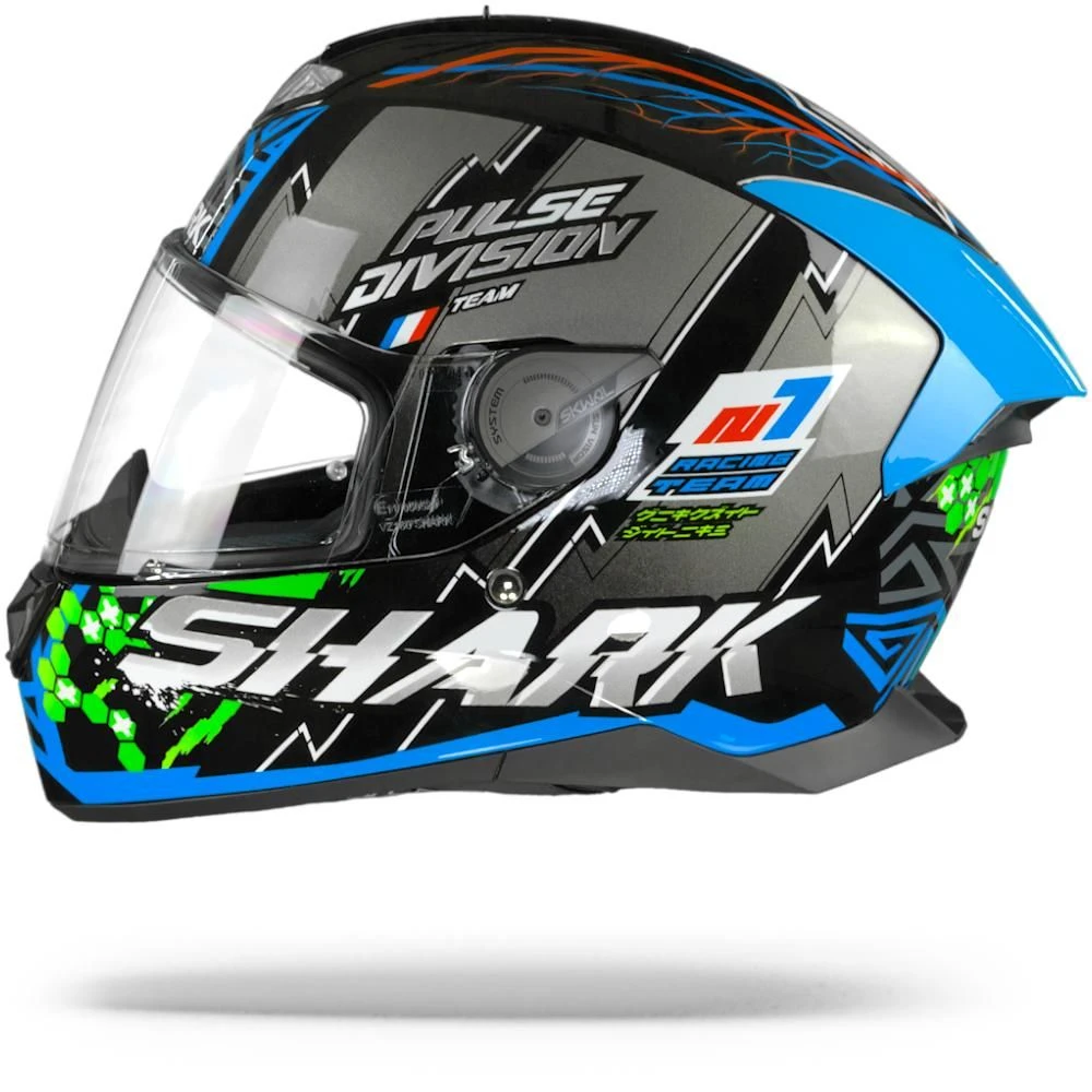 Shark Skwal 2 Noxxys Zwart Blauw Zilver KBS Integraalhelm 4 Shark Skwal 2 Noxxys Zwart Blauw Zilver KBS Integraalhelm - Afbeelding 2
