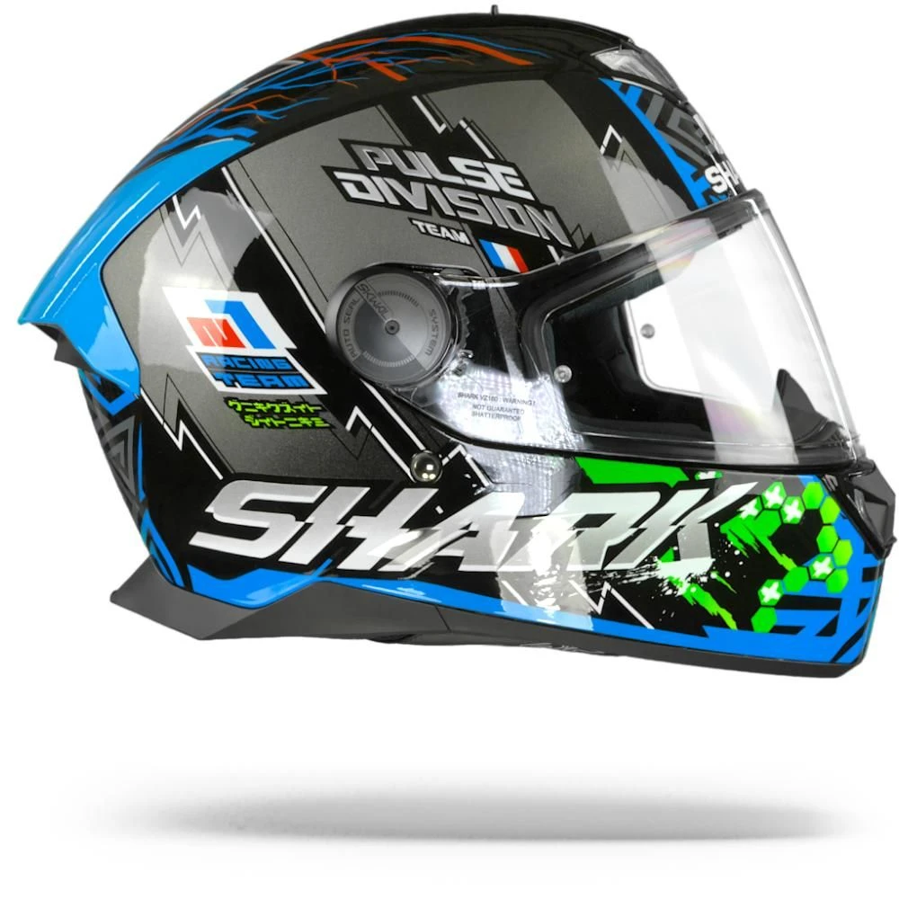 Shark Skwal 2 Noxxys Zwart Blauw Zilver KBS Integraalhelm 5 Shark Skwal 2 Noxxys Zwart Blauw Zilver KBS Integraalhelm - Afbeelding 3