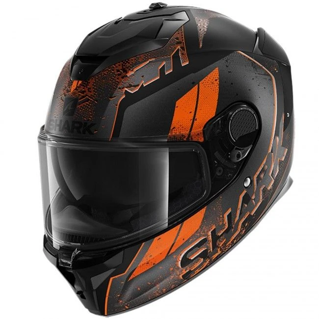 Shark Spartan GT Ryser Mat Zwart Antraciet Oranje Integraalhelm 4 Shark Spartan GT Ryser Mat Zwart Antraciet Oranje Integraalhelm - Afbeelding 2